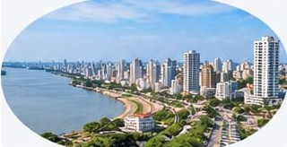 Vista de Barranquilla junto al río